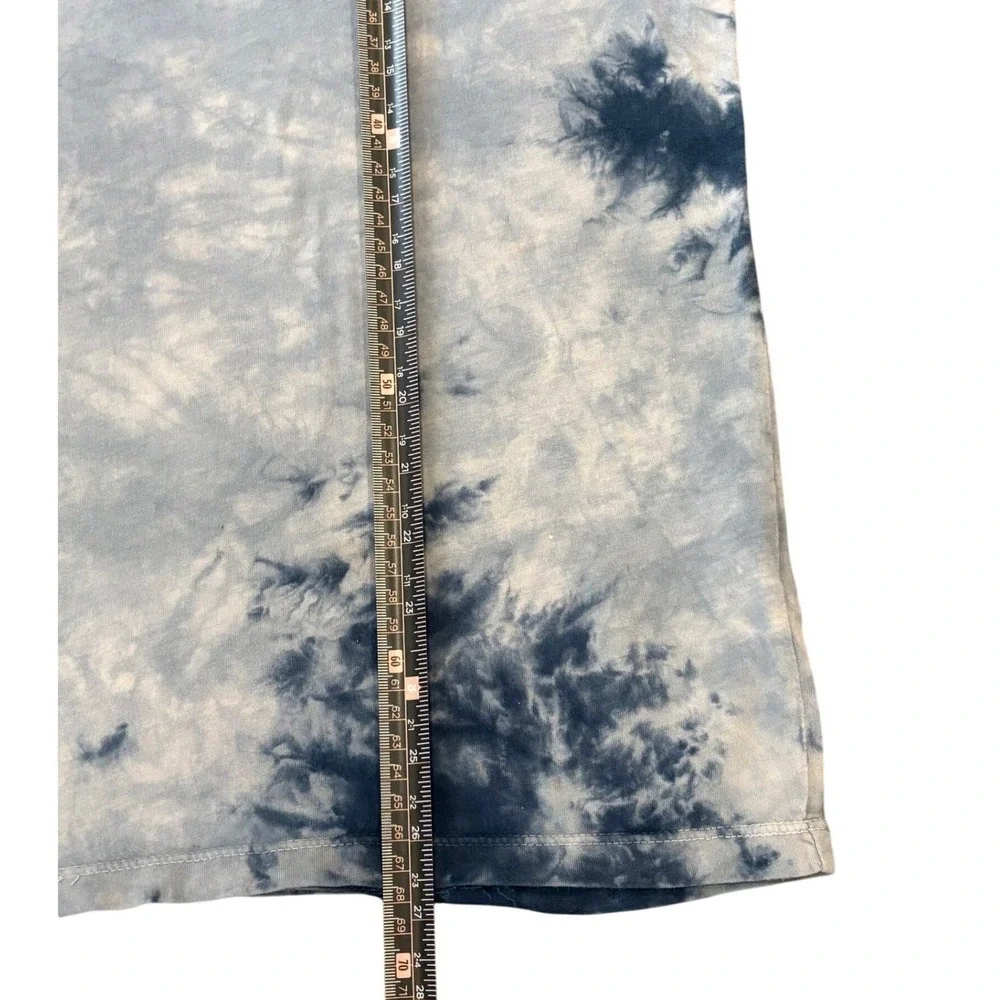 True Religion T-Shirt Mens XS Blue Tie Dye Buddha Logo Crew Neck